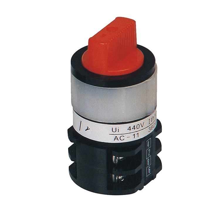 10A Trójpozycyjny przełącznik krzywkowy do montażu z otworem środkowym