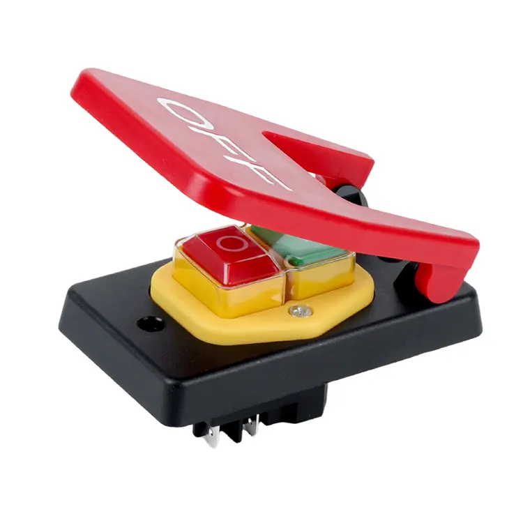 16A Duży czerwony wyłącznik elektromagnetyczny na panelu