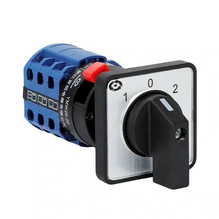 Przełącznik krzywkowy 20A z pojedynczym otworem, do montażu centralnego