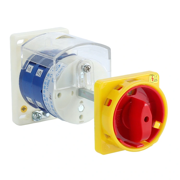 Przełącznik krzywkowy obsługujący przednią płytę z przedłużonym drążkiem