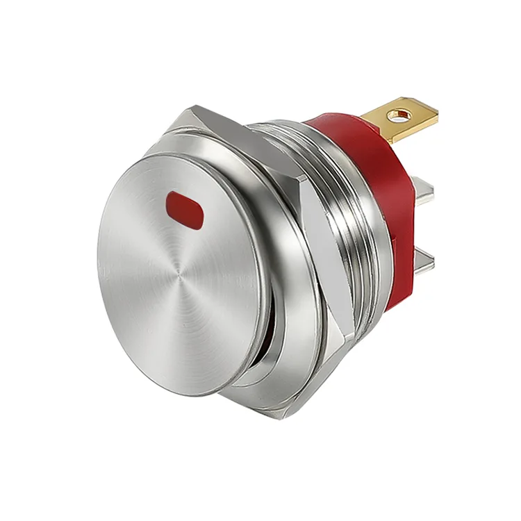 3-pinowy okrągły metalowy przełącznik kołyskowy 22 mm