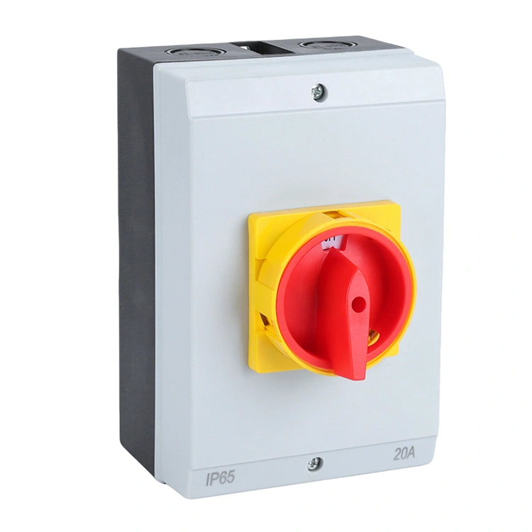 Wyłącznik izolacyjny 32A z wodoszczelnym pudełkiem w kolorze czarnym