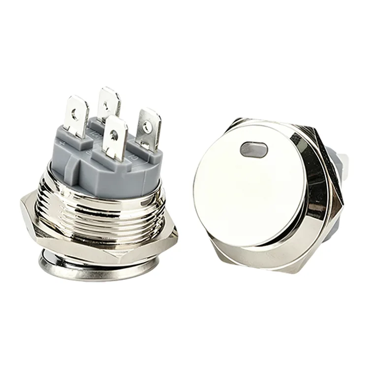 4-pinowy okrągły metalowy przełącznik kołyskowy 22 mm