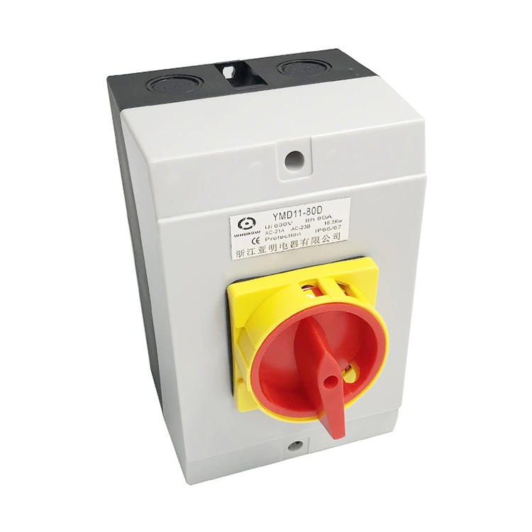 Wyłącznik izolacyjny 80A z czarną dolną skrzynką
